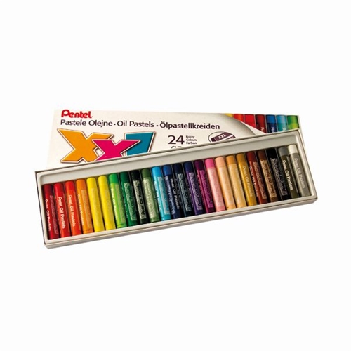 Pentel Oil Pastels Set of 12 Assorted Large 24 Pack GHT24 GHT24 4711577016603 VOW Retail