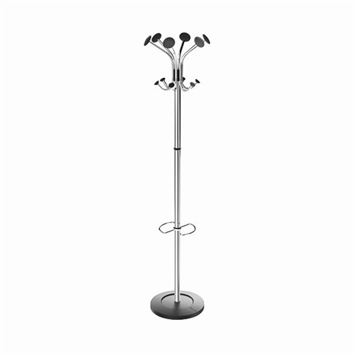 Alba Chromy Coat Stand 350x350x1790mm Chrome/Black PMCLASS PMCLASS